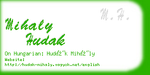 mihaly hudak business card